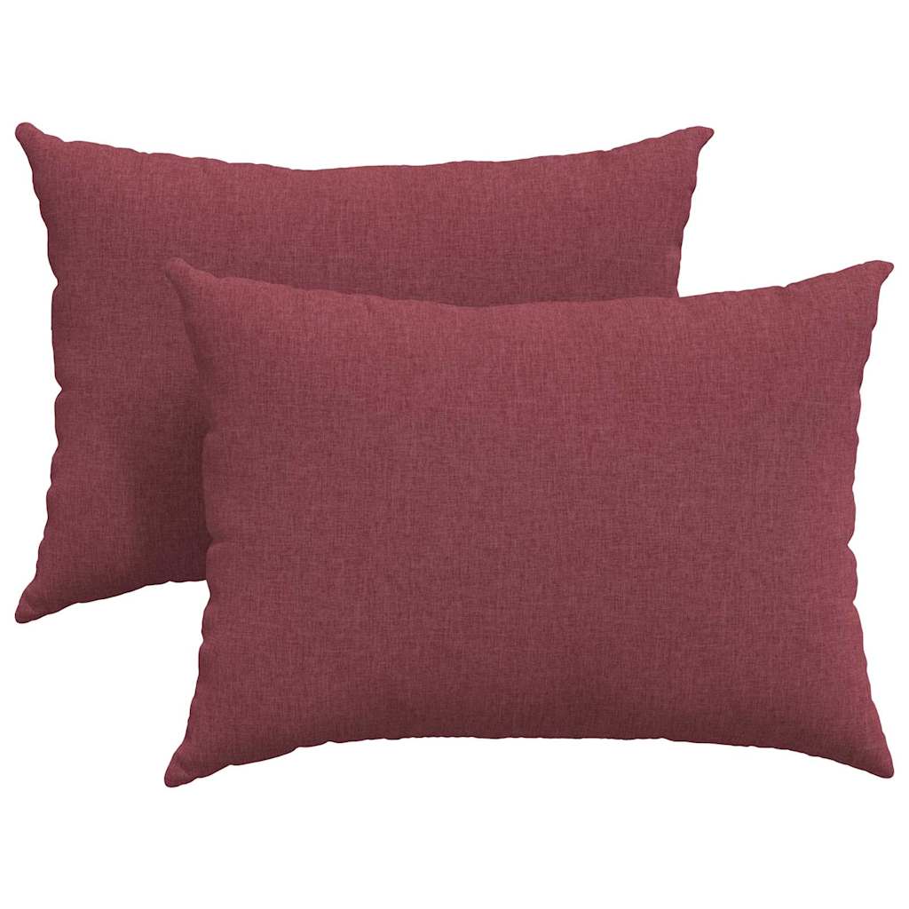Sofa Pillows 2 pcs Wine Red 70 x 50 cm Fabric